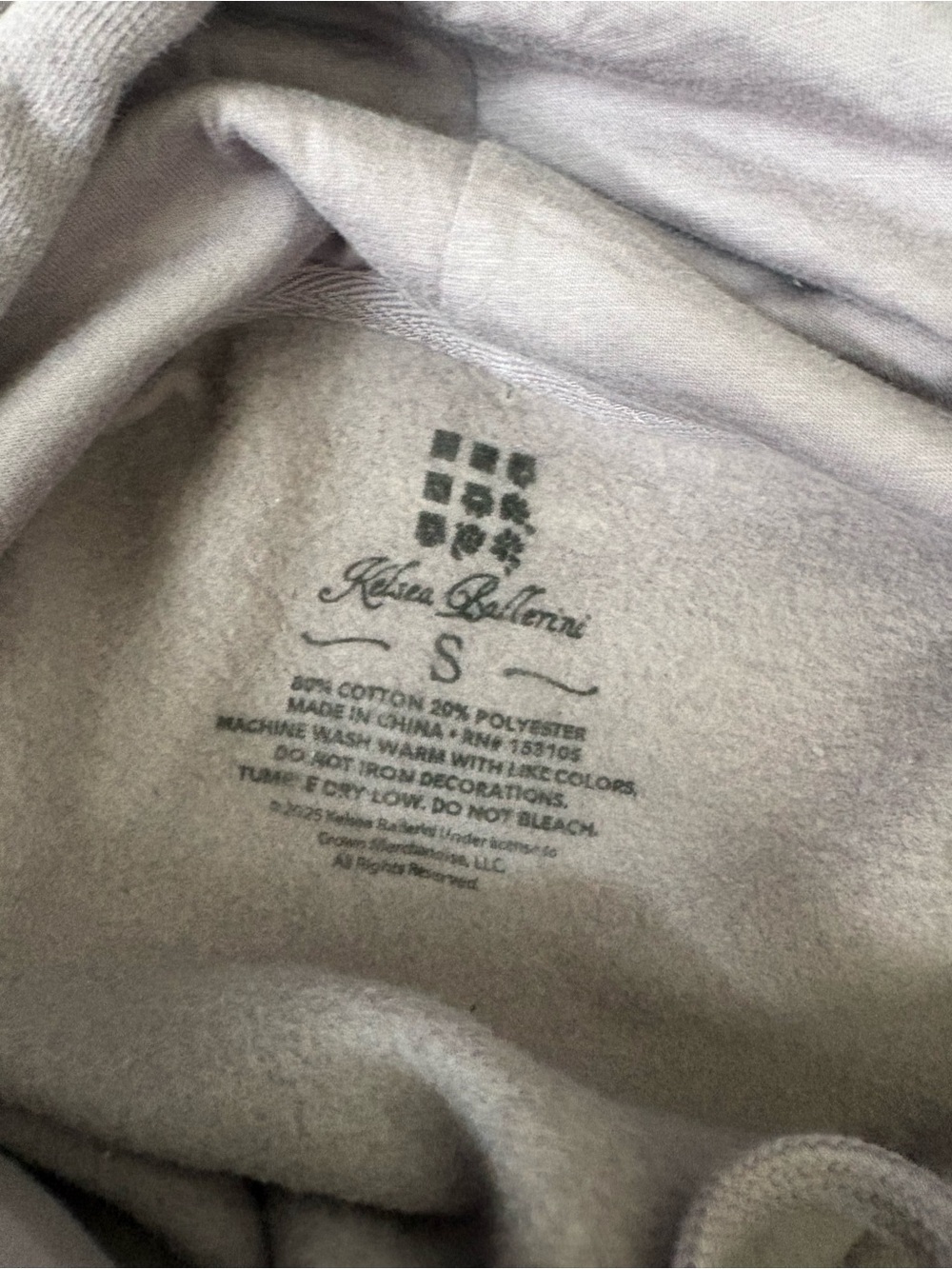 Patterns Pullover Hoodie - Gray Women's Hoodie - Picture 3 of 5